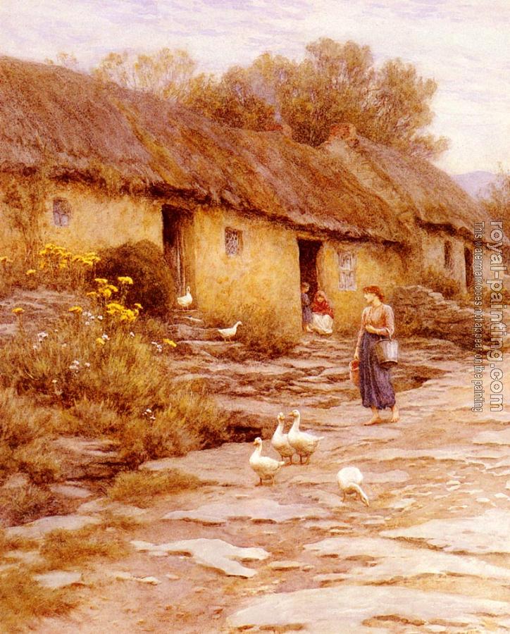 R.W.S. Helen Mary Elizabeth Allingham : Irish Cottage